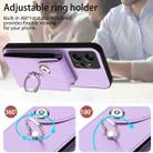 For Redmi Note 12 4G Global Organ Card Bag Ring Holder Phone Case(Purple) - 3