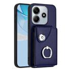 For Redmi Note 14 5G Global Organ Card Bag Ring Holder Phone Case(Blue) - 1