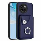 For Xiaomi Civi 4 Pro Organ Card Bag Ring Holder Phone Case(Blue) - 1