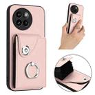 For Xiaomi Civi 4 Pro Organ Card Bag Ring Holder Phone Case(Pink) - 2
