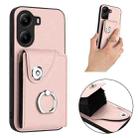 For Xiaomi Poco X7 Pro Organ Card Bag Ring Holder Phone Case(Pink) - 2