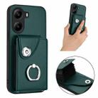 For Xiaomi Poco X7 Pro Organ Card Bag Ring Holder Phone Case(Green) - 2