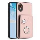 For Samsung Galaxy XCover7 Organ Card Bag Ring Holder Phone Case(Pink) - 1