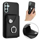 For Samsung Galaxy F15 / M15 Organ Card Bag Ring Holder Phone Case(Black) - 2