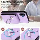 For Samsung Galaxy F06 5G / M06 5G Organ Card Bag Ring Holder Phone Case(Purple) - 3