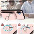 For Samsung Galaxy F06 5G / M06 5G Organ Card Bag Ring Holder Phone Case(Pink) - 3