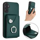 For Samsung Galaxy M55 / C55 5G Organ Card Bag Ring Holder Phone Case(Green) - 2