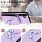 For Samsung Galaxy M16 5G / F16 5G Organ Card Bag Ring Holder Phone Case(Purple) - 3