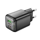 hoco N53 Monsoon Dual Port PD30W Type-C, QC3.0 USB Charger, EU Plug(Black) - 1