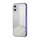 For Samsung Galaxy A07 Gradient Glitter Powder Electroplated Phone Case(Purple) - 1
