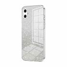 For Samsung Galaxy A07 Gradient Glitter Powder Electroplated Phone Case(Transparent) - 1