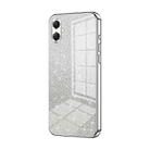 For Samsung Galaxy A07 Gradient Glitter Powder Electroplated Phone Case(Silver) - 1