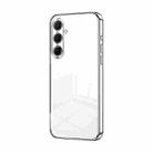 For Samsung Galaxy A56 Transparent Plating Fine Hole Phone Case(Silver) - 1