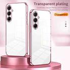 For Samsung Galaxy A56 Transparent Plating Fine Hole Phone Case(Silver) - 2