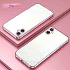 For Samsung Galaxy A07 Transparent Plating Fine Hole Phone Case(Pink) - 2