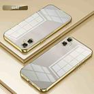 For Samsung Galaxy A07 Transparent Plating Fine Hole Phone Case(Gold) - 2