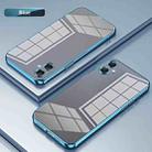 For Samsung Galaxy A07 Transparent Plating Fine Hole Phone Case(Blue) - 2