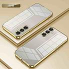 For Samsung Galaxy A17 Transparent Plating Fine Hole Phone Case(Gold) - 2