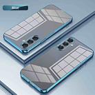 For Samsung Galaxy A17 Transparent Plating Fine Hole Phone Case(Blue) - 2