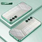 For Samsung Galaxy A17 Transparent Plating Fine Hole Phone Case(Green) - 2