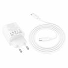 hoco N55 Fundador 4-port PD20W Type-Cx2, USBx2 Charger with 1m Type-C Cable, EU Plug(White) - 2