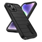 For iPhone 14 Plus Defender Gen2 Rugged PC + Silicone Phone Case with Holder(Black) - 2