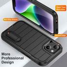 For iPhone 14 Plus Defender Gen2 Rugged PC + Silicone Phone Case with Holder(Black) - 3