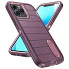 For iPhone 13 Pro Defender Gen2 Rugged PC + Silicone Phone Case with Holder(Purple+Light Pink) - 2