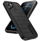 For iPhone 12 Pro Max Defender Gen2 Rugged PC + Silicone Phone Case with Holder(Black) - 2