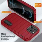 For iPhone 12 Pro Max Defender Gen2 Rugged PC + Silicone Phone Case with Holder(Red+Black) - 3