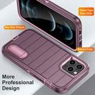 For iPhone 12 Pro Max Defender Gen2 Rugged PC + Silicone Phone Case with Holder(Purple+Light Pink) - 3