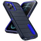 For iPhone 12 Pro Defender Gen2 Rugged PC + Silicone Phone Case with Holder(Dark Blue) - 2