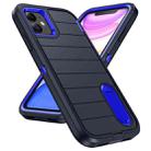 For iPhone 12 Defender Gen2 Rugged PC + Silicone Phone Case with Holder(Dark Blue) - 2