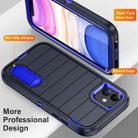 For iPhone 12 Defender Gen2 Rugged PC + Silicone Phone Case with Holder(Dark Blue) - 3