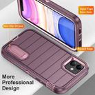 For iPhone 12 Defender Gen2 Rugged PC + Silicone Phone Case with Holder(Purple+Light Pink) - 3