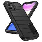 For iPhone 11 Defender Gen2 Rugged PC + Silicone Phone Case with Holder(Black) - 2