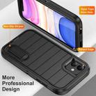 For iPhone 11 Defender Gen2 Rugged PC + Silicone Phone Case with Holder(Black) - 3