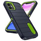 For iPhone 11 Defender Gen2 Rugged PC + Silicone Phone Case with Holder(Dark Blue+Green) - 2