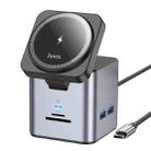 hoco HB49 Effortless 9 in 1 Wireless Fast Charging Desktop Station(Tarnish) - 1