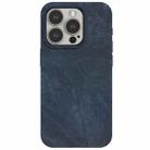 For iPhone 15 Pro Max Skin Feel Denim Leather MagSafe Phone Case(Dark Blue) - 2