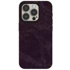 For iPhone 15 Pro Max Skin Feel Denim Leather MagSafe Phone Case(Eggplant Purple) - 2