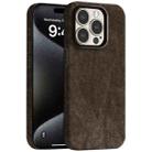 For iPhone 15 Pro Max Skin Feel Denim Leather MagSafe Phone Case(Light Coffee) - 1