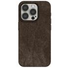 For iPhone 15 Pro Max Skin Feel Denim Leather MagSafe Phone Case(Light Coffee) - 2