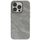 For iPhone 15 Pro Skin Feel Denim Leather MagSafe Phone Case(Grey) - 2