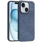 For iPhone 15 Skin Feel Denim Leather MagSafe Phone Case(Light Blue) - 1