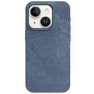 For iPhone 14 Skin Feel Denim Leather MagSafe Phone Case(Light Blue) - 2