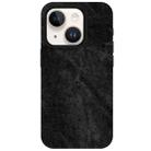 For iPhone 14 Skin Feel Denim Leather MagSafe Phone Case(Black) - 2