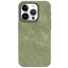 For iPhone 14 Pro Skin Feel Denim Leather MagSafe Phone Case(Khaki Green) - 2