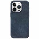 For iPhone 14 Pro Skin Feel Denim Leather MagSafe Phone Case(Dark Blue) - 2