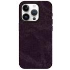 For iPhone 14 Pro Skin Feel Denim Leather MagSafe Phone Case(Eggplant Purple) - 2